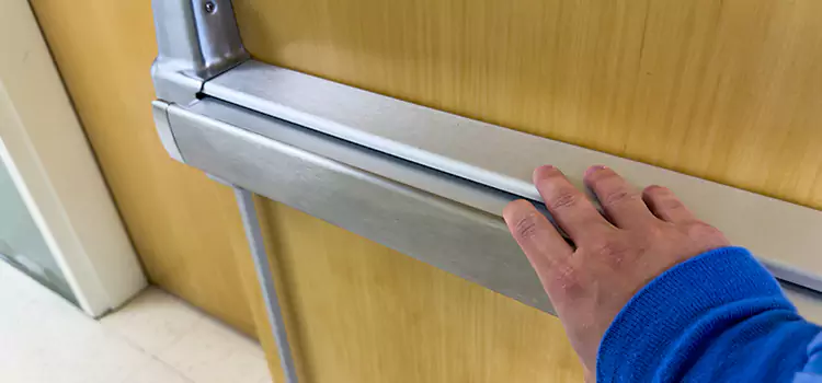 Installing a Push Bar on a Door Estero